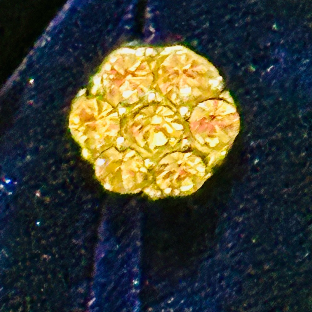 Signature by Robbie Bee Blue Velvet Midi Dress Rhinestone Buttons Size 10 - Picture 2 of 6